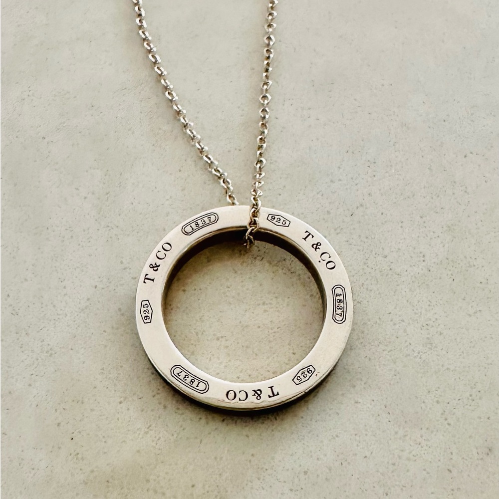 Tiffany & Co. 1837 Circle Ring Pendant Necklace